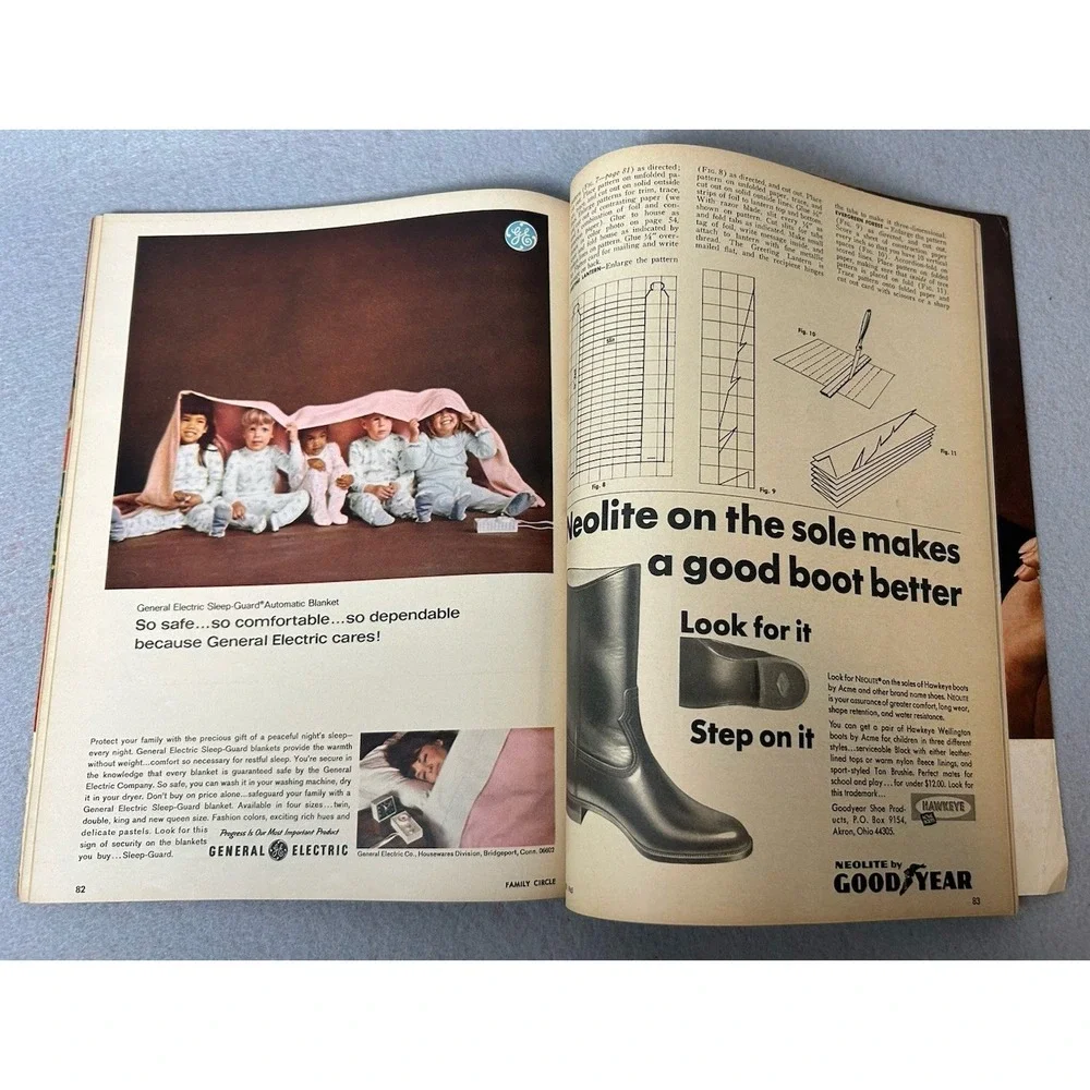 VTG December 1965 Family Circle Magazine Holiday Print Ads Recipes Christmas MCM